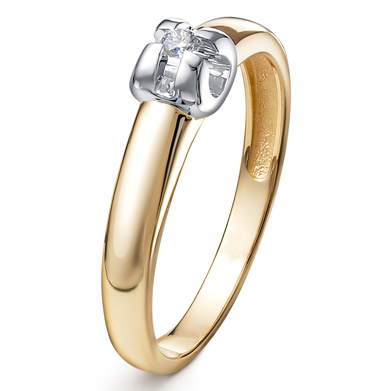 Кольцо, золото, бриллиант, 456-1100